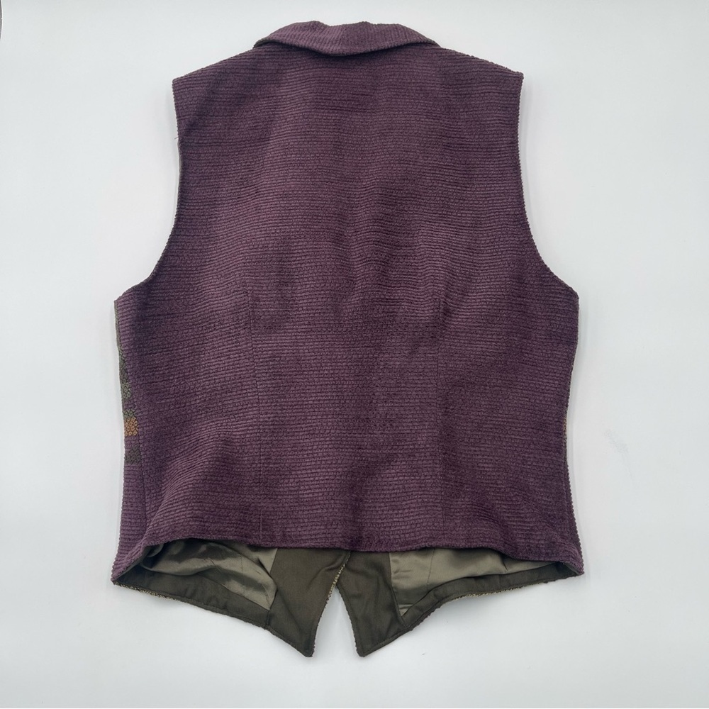 VTG Roughrider by Circle T Womens Sz Med Western Vest Southwest Aztec Purple - Picture 2 of 9